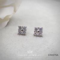 ราคา ต่างหูแป้น ฝังคริสตัลกลม ทรงสี่เหลี่ยม ขนาดเล็ก ตุ้มหู เครื่องประดับ ER0275 ValueJewelry (11197884152)