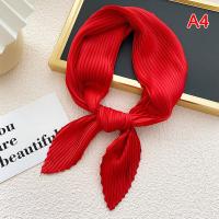 ราคา yuanhe ผ้าพันคอผ้าซาตินอัดพลีทสำหรับผู้หญิงผ้าพันคอผูกผมทรงสกินนี (16997336998)