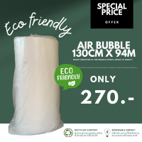ราคา มาแล้วว Air bubble บับเบิ้ลกันกระแทก เกรด eco friendly ประหยัดกว่า ดีกว่าเดิม ขนาดม้วนเต็ม 130cm (21076316841)