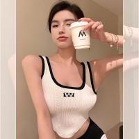 ราคา Love Angelเสื้อครอปหญิง2023โฟมในตัวเสื้อสายเดี่ยวแขนกุดไหมพรมร่องดีเทลชายเสื้อโค้ง 6619 (19639575344)