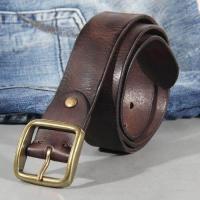 ราคา Lee is the belt man agio layer cowhide leather copper needle leisure belt restoring ancient ways of middle aged and young me (17550117599)