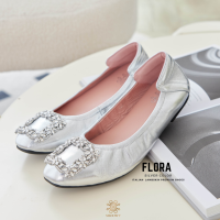 ราคา รองเท้าหนังแกะ รุ่น Flora Silver color สีเงิน (20960343044)