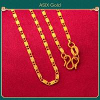 ราคา ASIX GOLD สร้อยคอทองคำ 24K สำหรับผู้หญิง สร้อยคอทองคำเรียบง่ายแฟชั่นเกาหลี หลายสไตล์ ไม่ดำ ไม่ลอก (14902963774)