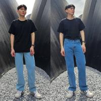 ราคา Golden Zebra Jeans กางเกงยีนส์ชายทรงขากระบอกใหญ่ผ้าไม่ยืดเอวสูงไซส์เล็กไซส์ใหญ่ (20931402936)