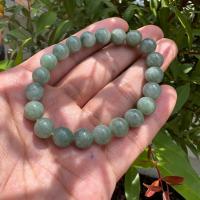 ราคา 9JA GR สร้อยข้อมือหยกเขียวจักรพรรดิ 9 มิลโปร่งแสง สียอดนิยม ข้อมือหยก กำไลหยก เขียว ไหมยืด (20548445410)