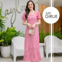 ราคา เดรสสีชมพู รวมเดรสสีชมพู ชุดออกงาน ธีมชมพู เดรสสวย ชุดแซกสีชมพู มีไซส์ S M L XL (20484007840)