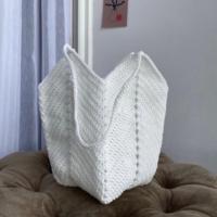 ราคา กระเป๋าถัก เชือกร่ม แข็งแรง สีไม่ตก กระเป๋าสะพายข้าง ไซร์ M (14714417224)