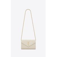 ราคา YSL กระเป๋า SAINT LAURENT bag CASSANDRE MATELASSÉ CHAIN WALLET IN GRAIN DE POUDRE EMBOSSED LEATHER Cross Body bags Shoulder bags (21146949224)