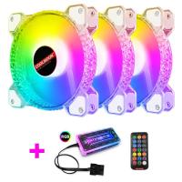 ราคา กดโค้ดร้านลดได้อีก ชุดพัดลมเคส COOLMOON Crytal Diamond RGB Fan Case 12 CM (6482688789)