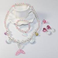 ราคา LOBER เครื่องประดับสำหรับเด็ก เครื่องประดับนางเงือก สร้อยคอหางนางเงือก เครื่องประดับสำหรับเด็ก สร้อยคอ ต่างหู แหวน (19536706737)