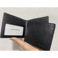 ราคา กระเป๋าสตางค์ชาย COACH Double BILLFOLD WALLET IN SIGNATURE CANVAS แบบมีไส้และแบบไม่มีไส้ (19421785001)