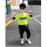 ราคา เสื้อผ้าเด็กผู้ชาย เสื้อกันหนาวแขนยาว กางเกงขายาว มี2สี เขียว ส้ม รุ่น KK016 (16783999853)
