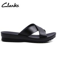 ราคา Clarks รองเท้าแตะรัดส้นหนังสีดำ Merliah Karli สำหรับผู้หญิง HOT (20721947241)
