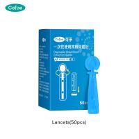 ราคา Cofoe 1 PC Lancing อุปกรณ์ 50Pcs Lan Cets สแตนเลส Lancets สำหรับ Twist Off เลือด Lancet Cupping Therapy และเลือดกลูโคสทดสอบ (20702027326)