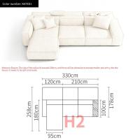 ราคา Bunise โซฟาผ้า U shape โซฟาตัวแอลใหญ่ Frosted Cloth ห้องนั่งเล่น โซฟาโมดูลาร์ 400 x 260 x 63 ซม BU05 (20032572522)