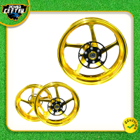 ราคา ล้อแม็ก ชุดล้อ XMAX300 RACING POWER ล้อแต่ง สีเขียว ขนาด 3 5 15 4 14 หน้าและหลัง (20492679226)