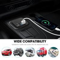 ราคา แพ็คคู่2ตัวเต้ารับสำหรับชาร์จ USB 12 V ชาร์จในรถเต้ารับสำหรับชาร์จ USB 4 8เต้ารับสำหรับชาร์จเบ้าปลั๊กชาร์จเร็วคู่กันน้ำไฟฟ้าในรถยนต์อะแดปเตอร์ชาร์จสำหรับได้อย่างรวดเร็ว Motorhome รถจักรยานยนต์รถบรรทุก