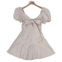 ราคา Pomelo มินิเดรสแจนตุ๊กตาลายทาง เหลืองม่วง Used Like New Preloved (20324121101)