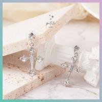 ราคา petite by PRAKYRE Diamond Europian Style Earring ต่างหูห้อยดีไซน์ยุโรปทรงกางเขนตกแต่งด้วยเพชร (19534436264)