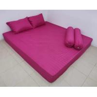 ราคา ผ้าปูที่นอนสีพื้นลายริ้วขนาด3 5 5 6ฟุต เฉพาะผ้าปู 1 ชิ้น (19380163650)