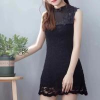 ราคา อลูกไม้วัย30 สีดำ ชีฟอง เสื้อแขนกุดผญ ลูกไม้แต่งผ้า เสื้อลายดอกผญ chic เสื้อเซ็กซี่ รชุดเดออกงาน2020 เสื้อแฟชั่นผญ (5831830242)
