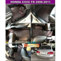 ราคา พรมปูพื้นรถยนต์6D HONDA CIVIC FD พรม6D สีดำด้ายแดง เต็มคัน 3ชิ้น (674992727)
