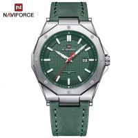 ราคา NAVIFORCE นาฬิกาผู้ชาย Naviforce นาวีฟอร์ซ นาฬิกาผู้ชายสายหนังของแท้มีวันที่ ประกันสินค้า1ปี มีของแถมสินค้าพร้อมกล่อง (20489290952)