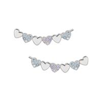 ราคา A CEMI Heart Bouquet Ear Climber ต่างหูเงินแท้ ชุบทอง 18K โรสโกลว์ (7886953041)