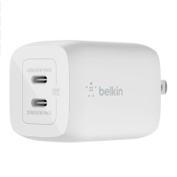 ราคา ADAPTER CHARGER อะแดปเตอร์ BELKIN WALL DUAL USB C 65W WCH013DQWH CABLE BELKIN BOOST CHARGE USB C TO USB C 100W 2M (17838470434)