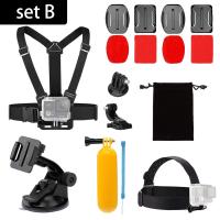 ราคา HONGDAK ชุดอุปกรณ์สำหรับ GoPro HERO 11 10 9 8 7 6 5เมาท์สูงสุดสีดำสำหรับ Go Pro Yi 4K SJCAM Insta360ชุดอุปกรณ์เสริม X3หนึ่ง X2 (21170749337)