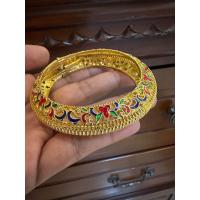 ราคา พร้อมส่ง กำไลทองลงยาฉลุลายสวย รอบวง งานละเอียด เป๊ะมากหนัก 2 บาท (20265950638)
