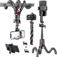 ราคา ขาตั้งแบบสามขาเซลฟี่ไร้สายพร้อมรีโมทแบบพกพาที่สามารถถอดออกได้ที่วางโทรศัพท์แท่งขยายได้พร้อมสกรู1 4ตัวสามขาที่ยืดหยุ่นสำหรับกล้องโทรศัพท์การสตรีมสด (20582665344)