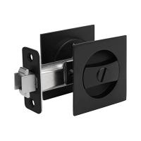 ราคา Pocket Door Lock Sliding Pocket Door Lock Matte Black Contemporary Privacy Square Pocket Door Hardware (19899765038)