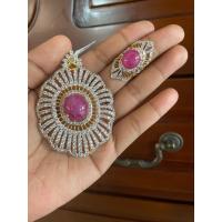 ราคา พร้อมส่ง ชุดจี้เพชรสวิส ทับทิมแท้ แหวนแหวนเพชรทับทิม (18445542473)
