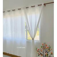 ราคา New ผ้าม่านมินิมอลแบบตาไก่ ผ้าฝ้ายสีขาว ลายทาง ผ้าม่านเจ้าหญิง ผ้าม่านประตู ผ้าม่านหน้าต่าง ตาไก่ (15821660756)