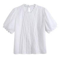 ราคา REHIN เสื้อเชิ๊ตแขนสั้นแฟชั่นลูกไม้แฟชั่นชั้นนำของผู้หญิงเข้ารูปพอดีใหม่เสื้อเวอร์ชั่นเกาหลี (15097695671)