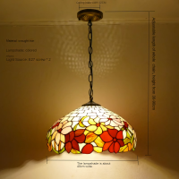 ราคา ทิฟฟานี่ฐานเหล็กเพดานกระจกสีหลากสี Lampu Gantung Ruang Tamu ตุรกีขนาด40ซม โคมไฟแขวนสำหรับร้านคาเฟ่บาร์บ้าน (18614508197)