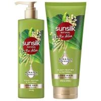 ราคา Sunsilk ซันซิล เนเชอรัลไบโอ แอคทีฟ แชมพู 380มล ครีมนวด 330มล Natural Bio Active Shampoo and Hair Conditioner (19418608050)
