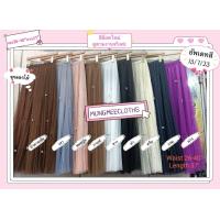 ราคา KIMกระโปรงผ้ามุ้งเกาหลี อัดพลีทปักมุข มีซับเอวยาง26 40 สีไม่ครบ (15991705977)