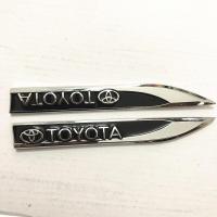 ราคา 2pcs โลหะ Toyota รถ Trunk Fender ป้ายสัญลักษณ์สติกเกอร์รูปลอก JDM สีดำ สีแดง (15068646529)