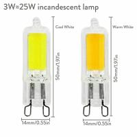 ราคา Mini G9 220V COB หลอดไฟ LED 3W 5W แก้วไฟคริสตัลเปลี่ยนหลอดฮาโลเจน45วัตต์โคมไฟระย้า Spotlight (9370201796)