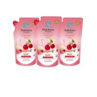 ราคา SHOKUBUTSU ครีมอาบน้ำ โชกุบุสซึ โมโนกาตาริ สูตร เชอรรี่ Whitening Cherry Hokkaido Milk สีชมพูเข้ม 500 มล ชนิดถุงเติม 3 ถุง (21284200213)