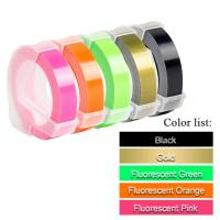 ราคา 5Rolls ทปฉลากพลาสติกลายนูน3D 9มม เครื่องทำป้ายใช้ได้กับDymo 1610 1880 12965สำหรับเครื่องพิมพ์ฉลากMotex E101 E202 E303จำนวน5ม้วน แพ็ก (7121054122)