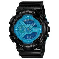 ราคา Casio นาฬิกาข้อมือ G Shock รุ่น GA 110B 1A2 Black Blue (353762969)