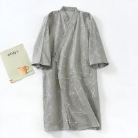 ราคา Japanese cotton gauze bathrobe men big yards kimono robe in the spring and autumn summer pajamas with thin paragraph bathrobe sweat steaming clothes (15672564033)