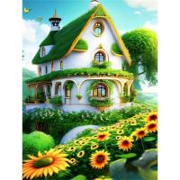 ราคา ภาพวาดนามธรรมตกแต่งบ้านด้วยตัวเลขการวาดภาพด้วยมือจิตรกรรมตกแต่งสีเขียวอ่อนรูปห้องโดยสาร (19678738010)