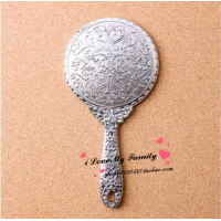 ราคา กระจกแต่งหน้าทรงกลมสไตล์เกาหลี GS justin Minghao กระจกแต่งหน้าแบบพกพามือจับประณีตกระจกเจ้าหญิงแนววินเทจ (7954870493)