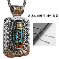 ราคา Besteffie จี้เงินแท้ จี้เงินแท้ เทอร์ควอยส์ ลูกปัดหินทิเบตหมุน พระพุทธรูปนับหมื่นพระองค์ (20760057331)