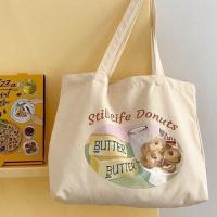 ราคา koreafashionshop KR1784 กระเป๋าผ้าใบใหญ่ Still Life Breads Donuts (15128058940)