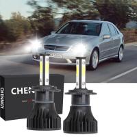 ราคา สำหรับ MERCEDES BENZ C CLASS W203 C180 C200 2000 2007หลอดไฟคู่ H7ไฟหน้ารถมอเตอร์ไซค์แบบ LED Bright 6000K สีขาวอุปกรณ์เสริม (8294057853)